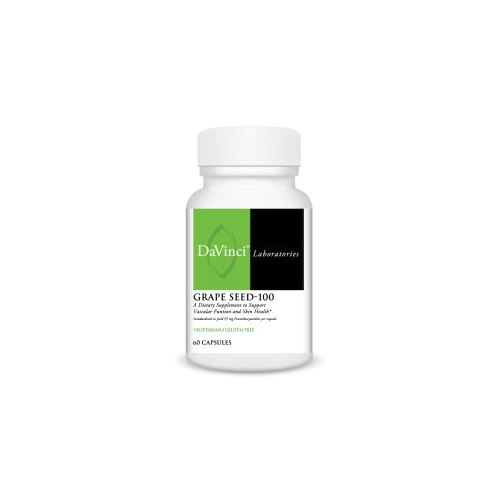 DaVinci Labs Grape Seed-100 - With 100 mg Grape Seed Extract per Serving - Gluten-Free - 60 Vegetarian Capsules