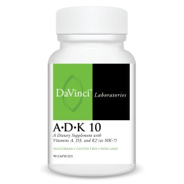 DaVinci Labs ADK 10 - Dietary Supplement to Support Bone Structure, Heart Health and Immune Function - With Vitamin A, Vitamin D3 10,000 IU and Vitamin K2 - Gluten-Free - 90 Vegetarian Capsules