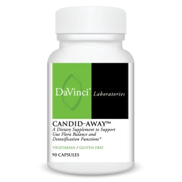 DAVINCI Labs Candid-Away - Dietary Supplement to Support Microflora Balance, Detox and a Healthy Gut - with Calcium, Magnesium, Cellulase, Betaine HCI, and More - Gluten-Free - 90 Vegetarian Capsules