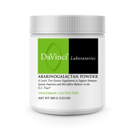 DaVinci Labs Arabinogalactan Powder - Dietary Supplement to Support the Immune System, GI Health and Microflora Balance - With 5000mg of Larch Tree Extract per Scoop - Gluten-Free - Vegetarian - 100g
