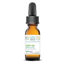 Little DaVinci Sync Up - Liquid Supplement for Kids to Support Cognitive Function, Social Interaction, Focus and Immune Response* - With Sunflower Lecithin and More - Berry Flavor - 60 ml, 60 Servings