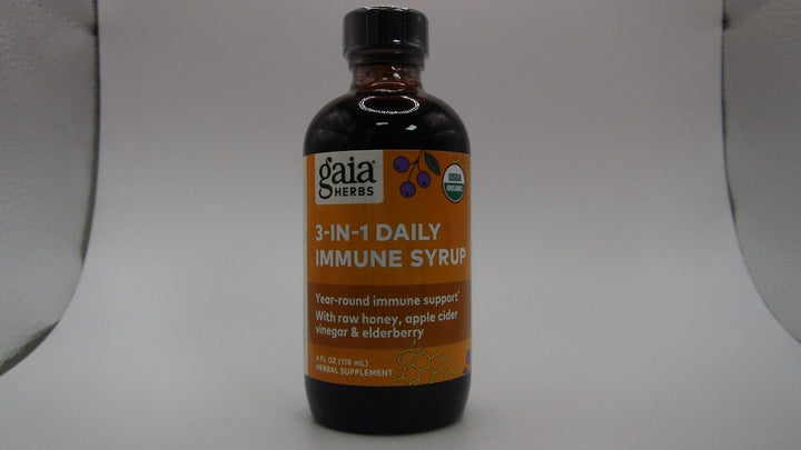 Gaia Herbs Black Elderberry Syrup Adult Daily - Immune Support Supplement - 3 Fl Oz (9-Day Supply)
