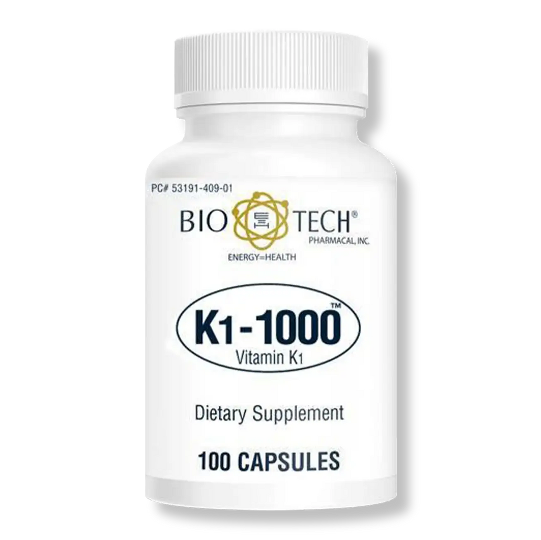 BioTech K1-1000 (Vitamin K1) 100 Capsules