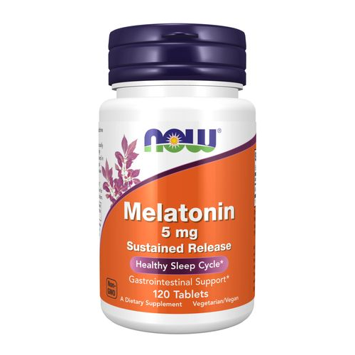 Now Foods Melatonin 5mg Sustained Release 120 Tablets - 3554