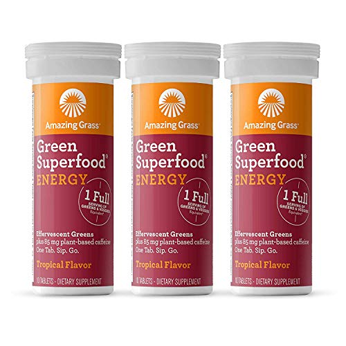 Amazing Grass Effervescent Energy Tropical 10 Servings - 3 Pack