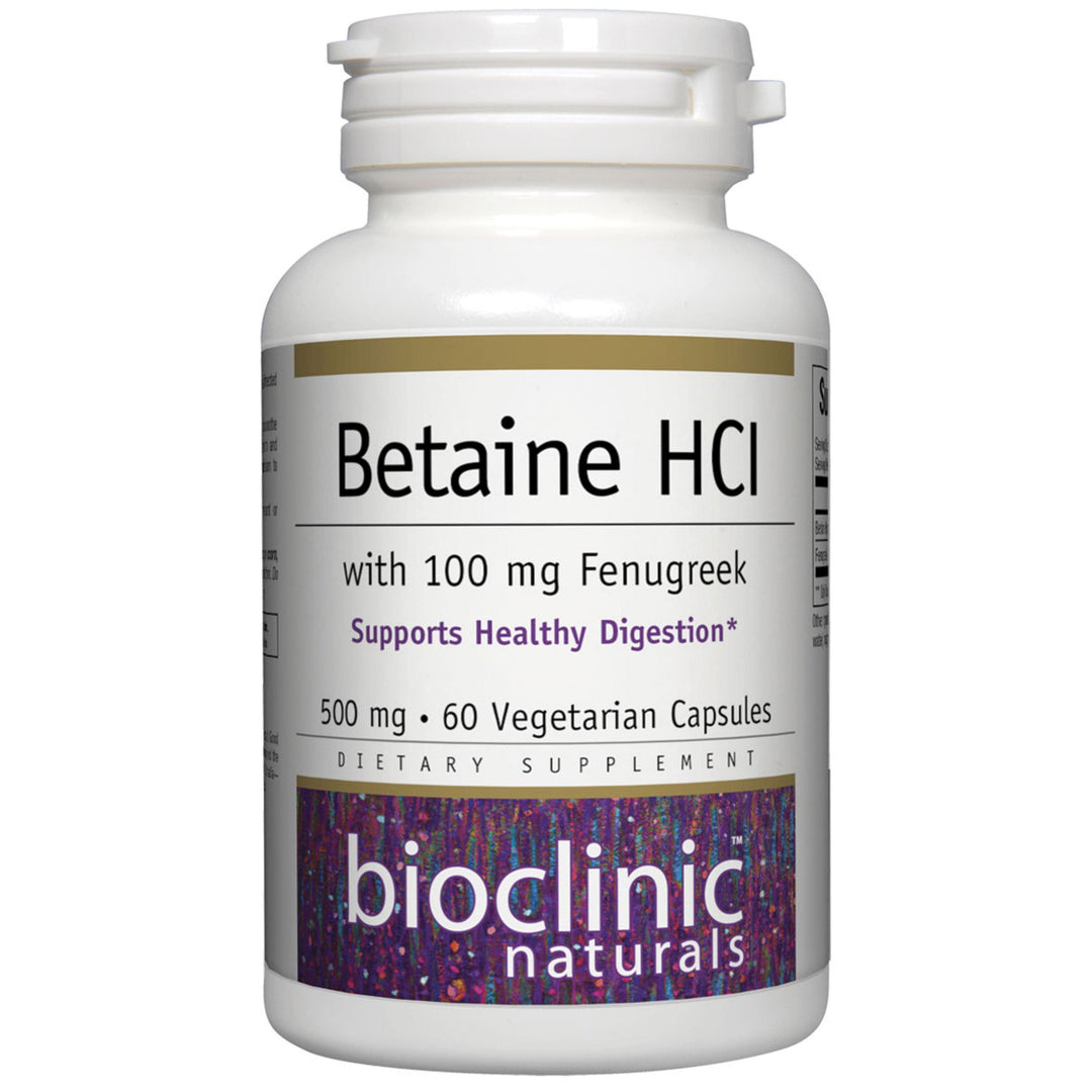 Bioclinic Naturals Betaine HCL with Fenugreek - 60 Veggie Capsules