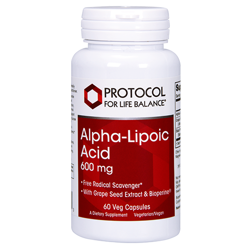 Protocol For Life Balance Alpha-Lipoic Acid 600 Mg 60 Vcaps