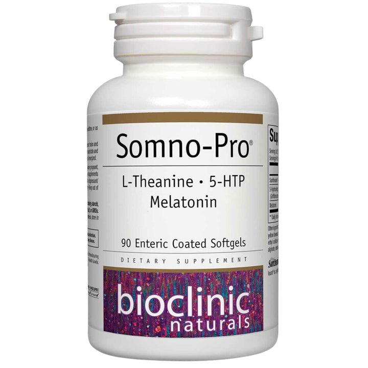 Bioclinic Naturals Somno-Pro L-Theanine 5-HTP Melatonin 90 Softgels - B00GZRR53C