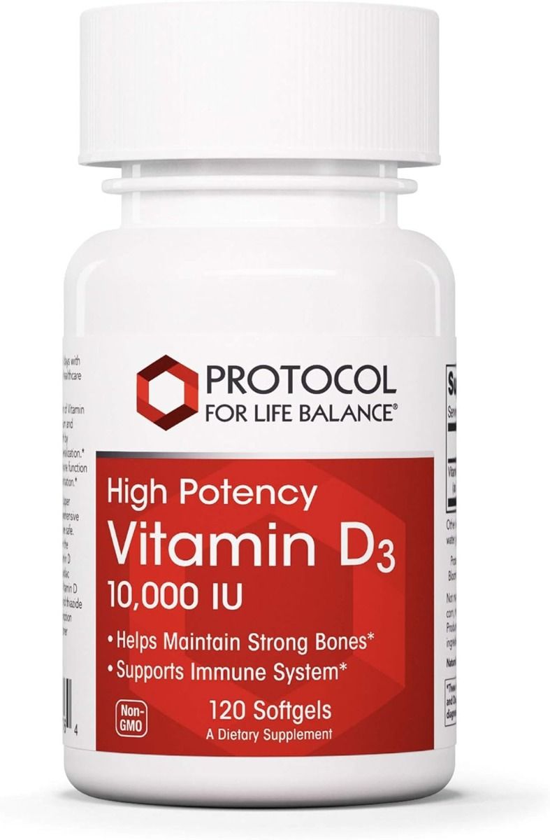Protocol For Life Balance Vitamin D3 10,000 IU 120 Softgels - P0376