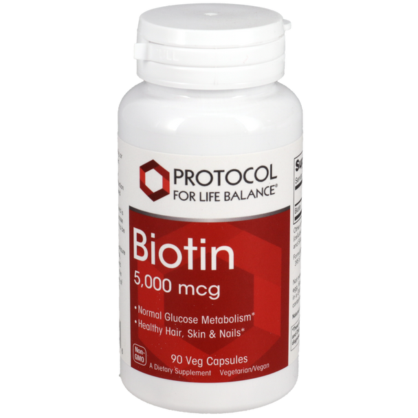 Protocol for Life Balance Biotin 5,000 mcg 90 Capsules - P0471