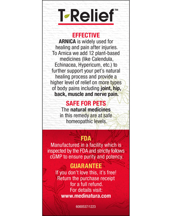 MediNatura T-Relief Pet Pain 90 Tablets