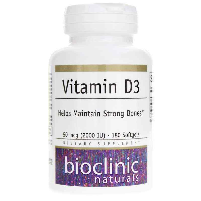 Bioclinic Naturals Vitamin D3 5000 IU 180 Softgels