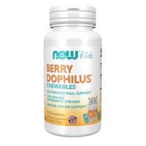 Now Foods BerryDophilus Kids 2 Billion 10 Strains 60 Chewables - 2936 - 2 Pack