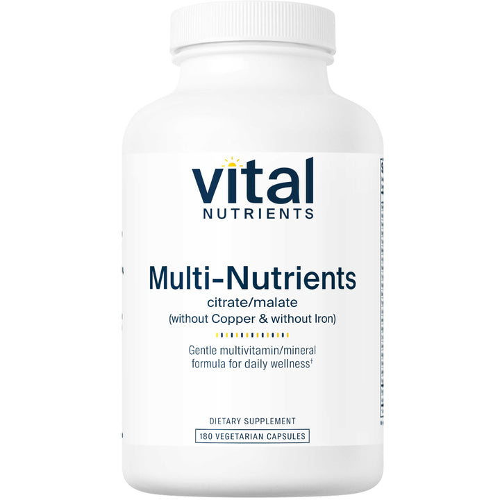 Vital Nutrients Multi-Nutrients 3 Citrate Malate Formula 180 Vcaps