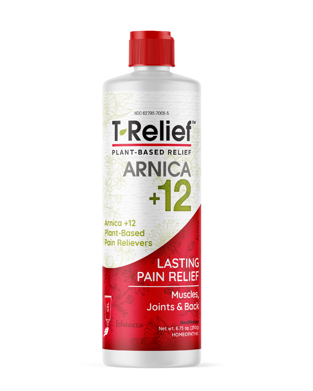 MediNatura T-Relief Arnica +12 Pain Gel 8.75 oz - 4 Pack