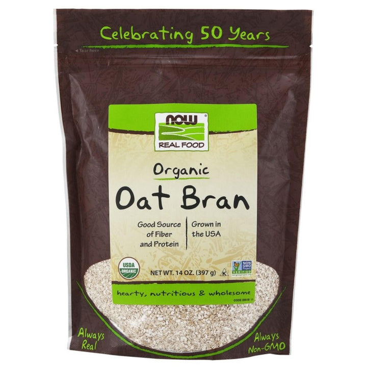 Now Real Food Oat Bran Organic 14oz - 5951