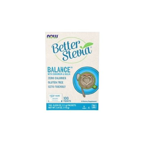 Now Foods BetterStevia Balance with Chromium &amp; Inulin 100 Packets - 6968 - 3 Pack