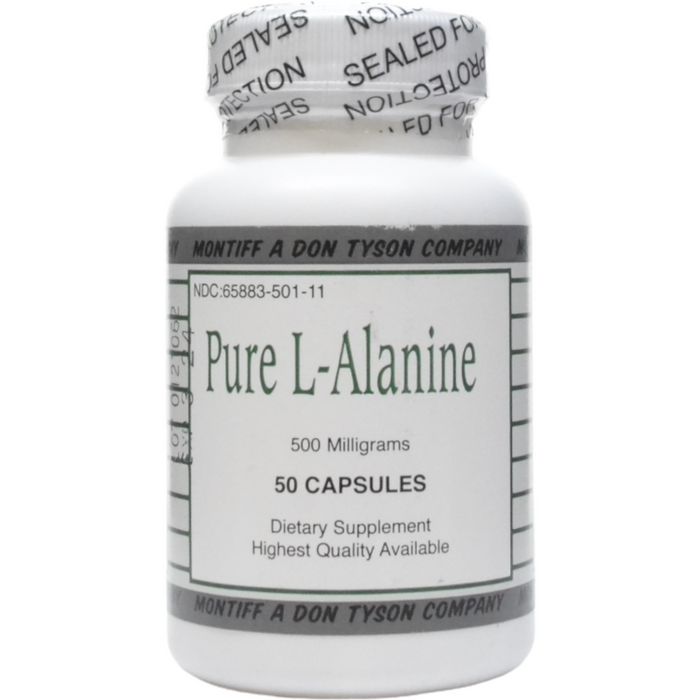Montiff Pure L-Alanine 500mg 50 Capsules