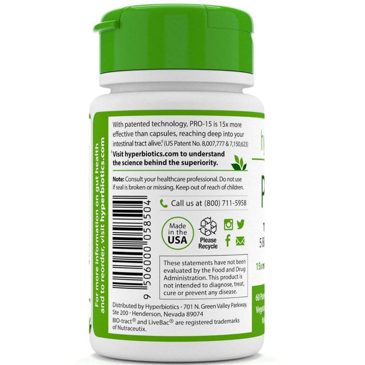 Hyperbiotics PRO-15 Probiotics 60 Pearls - 2 Pack