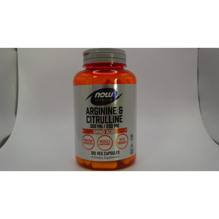 Now Sports Arginine &amp; Citrulline 500 mg / 250 mg - 120 Vcaps - 0037