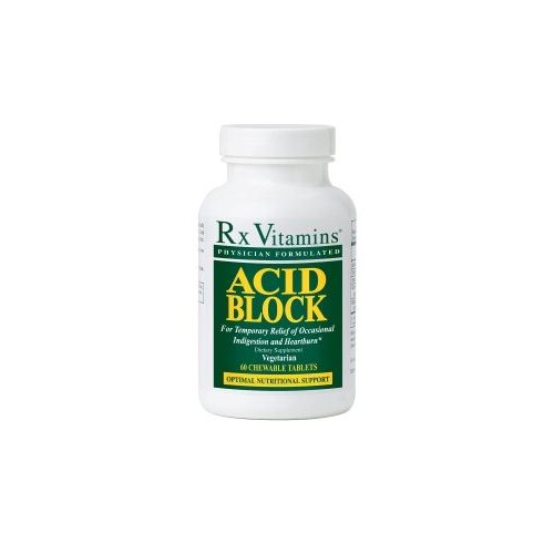 Rx Vitamins Acid Block 60 Chewable Tabltet
