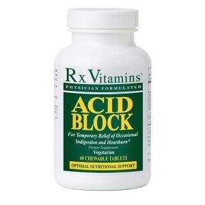 Rx Vitamins Acid Block 60 Chewable Tabltet