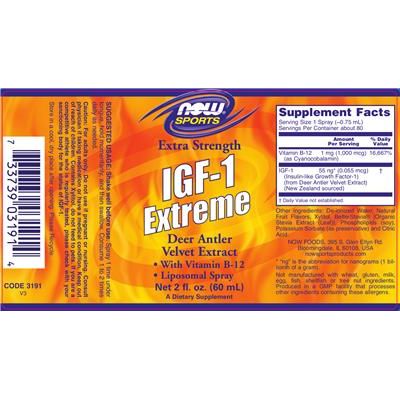 Now Sports IGF-1+ Liposomal Spray 1oz - 3201