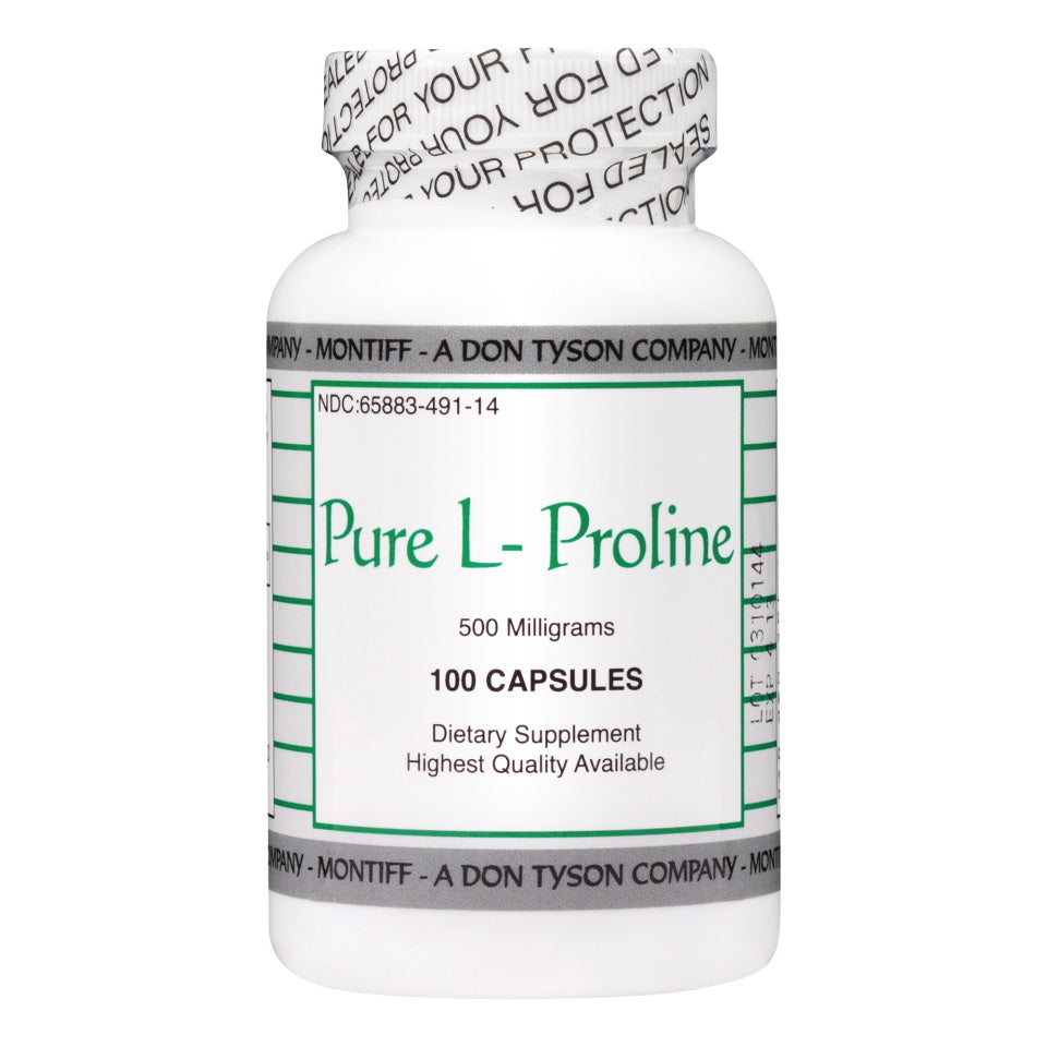Montiff Pure L-Proline 500mg 100 Capsules