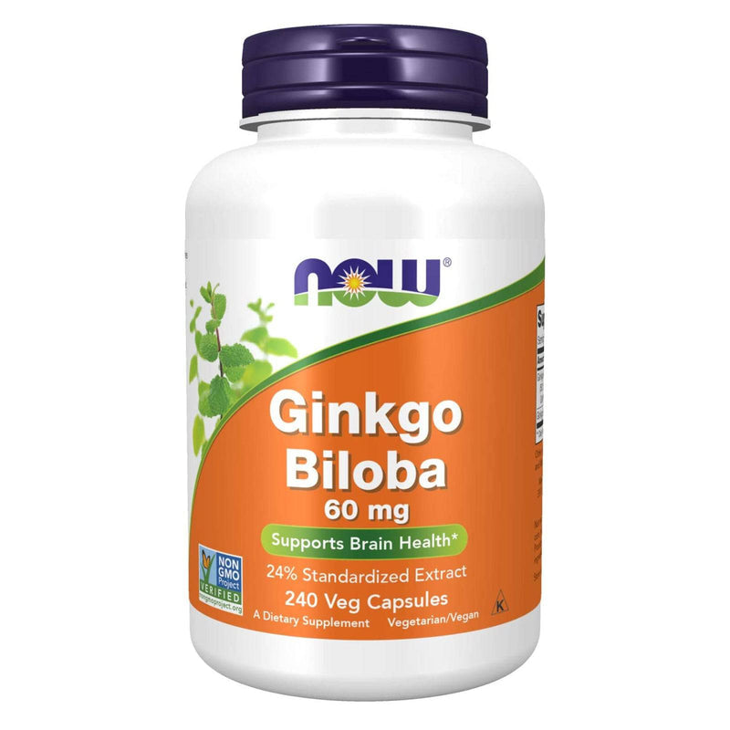 Now Foods Ginkgo Biloba 60 mg 240 Vcaps - 4684 - 2 Pack