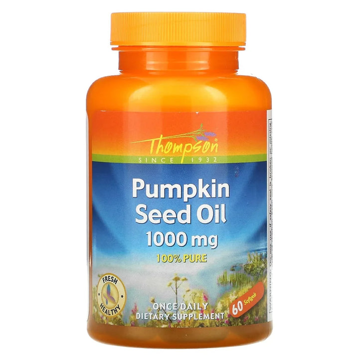Thompson Pumpkin Seed Oil 1000mg 60 Softgels - 2 Pack