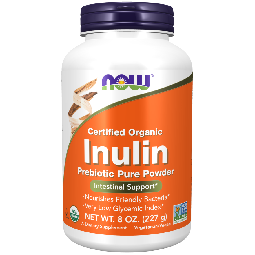 Now Foods Inulin Prebiotic Pure Powder Organic 8oz - 2944 - 3 Pack