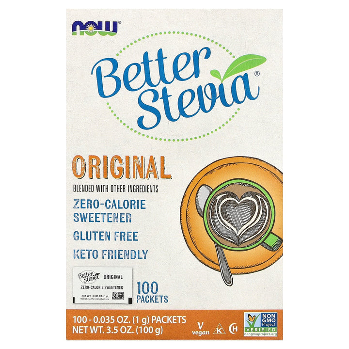 Now Real Foods BetterStevia 100 Packets - 6957 - 2 Pack