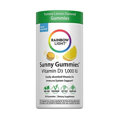 Rainbow Light Sunny Gummies Vitamin D3 1,000 IU 50 Count