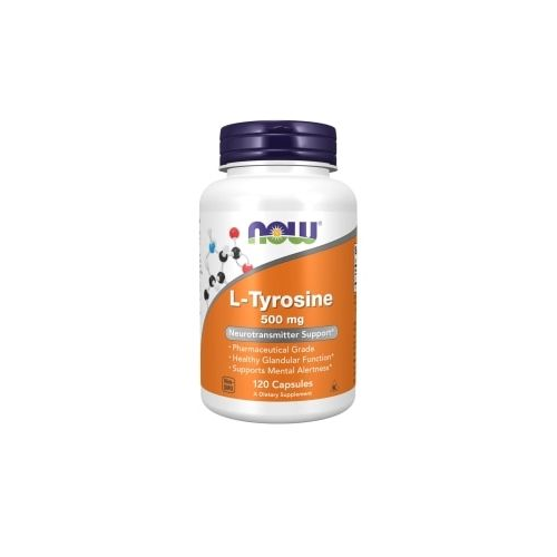 Now Foods L-Tyrosine 500 mg 120 Capsules - 0162 - 3 Pack