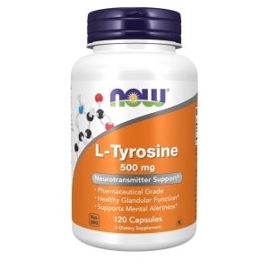 Now Foods L-Tyrosine 500 mg 120 Capsules - 0162 - 3 Pack
