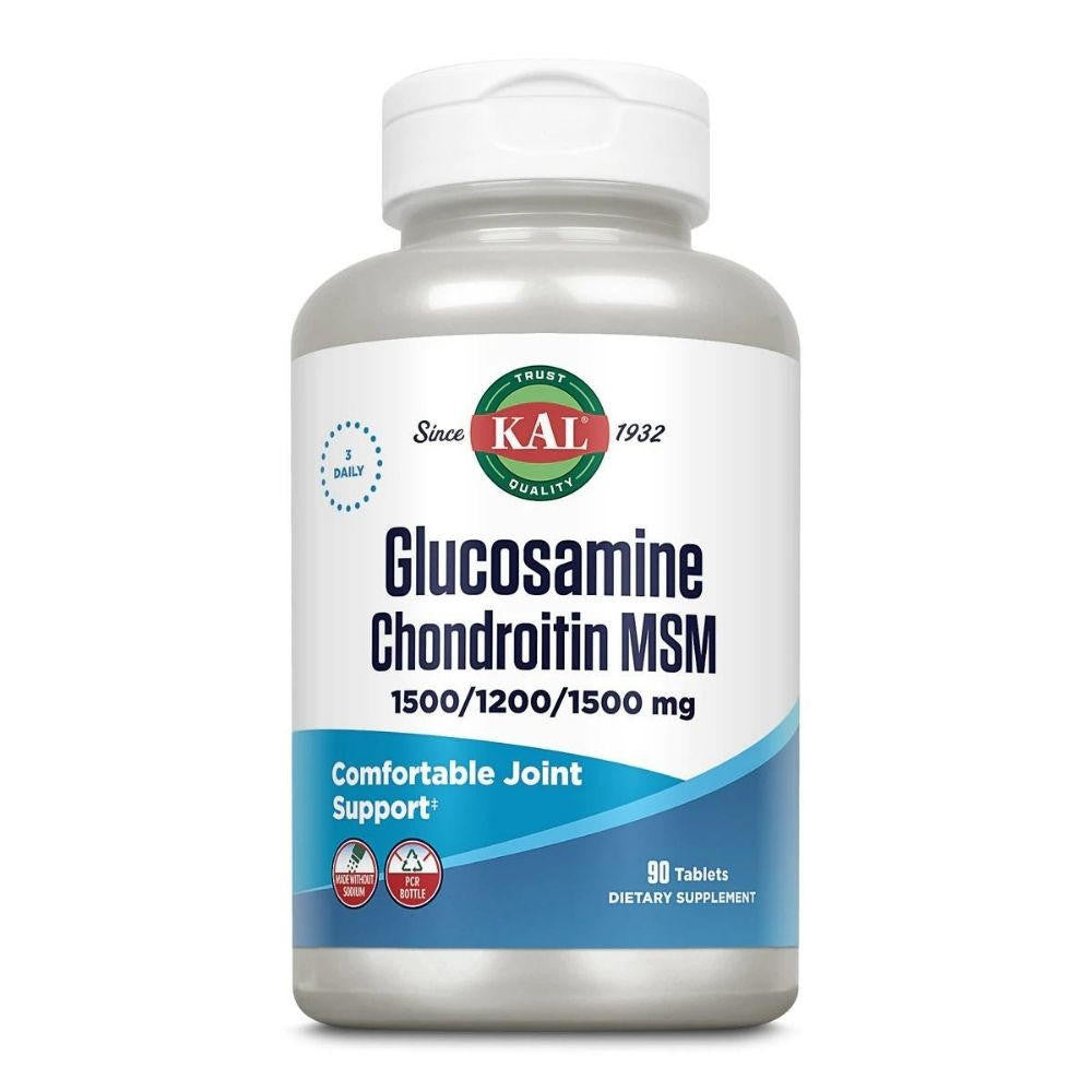 KAL MSM Glucosamine Sulfate 90 Tablets