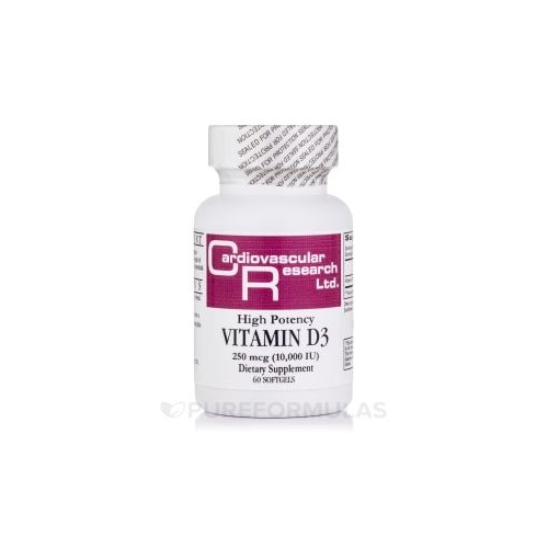 Ecological / Cardiovascular Research Vitamin D3 10,000 iu 60 Capsules