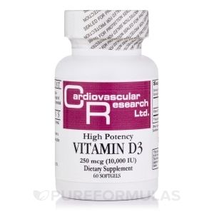 Ecological / Cardiovascular Research Vitamin D3 10,000 iu 60 Capsules - B00G39XAEA