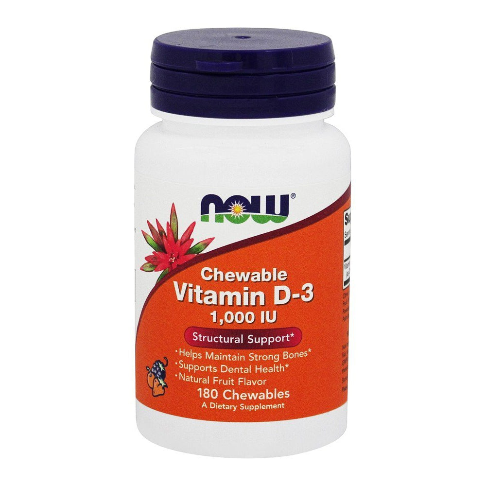 Now Foods Chewable Vitamin D-3 1,000 IU 180 Chewables - 0357 - 2 Pack