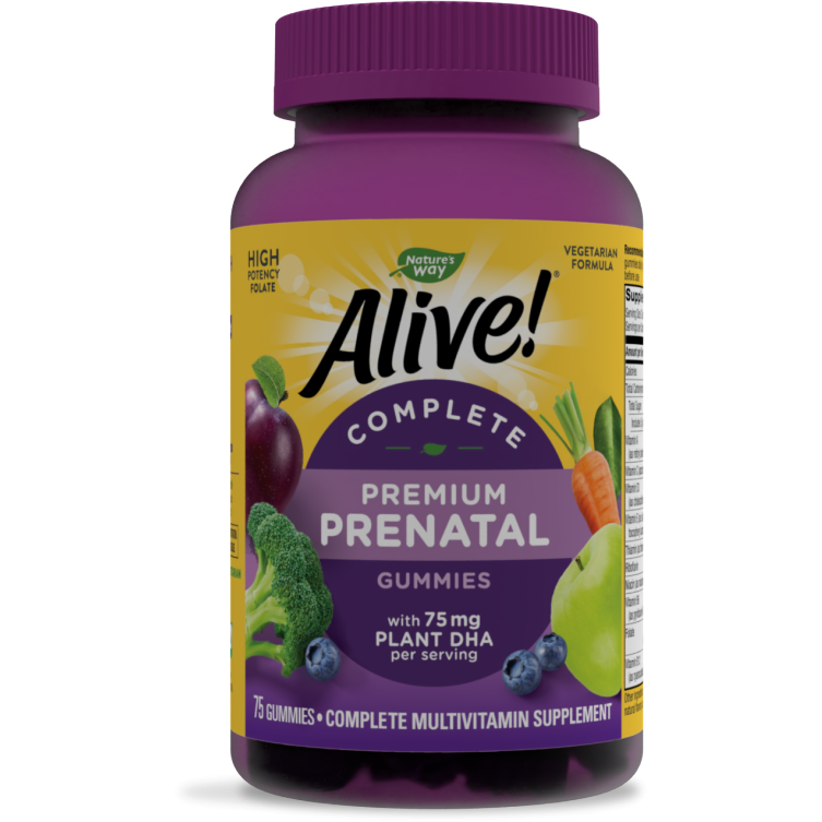 Nature's Way Alive! Premium Prenatal Gummies 75 Count