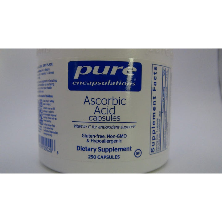 Pure Encapsulations Asorbic Acid Capsules 250 Capsules -