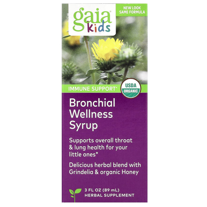 Gaia Herbs GaiaKids Bronchial Wellness Syrup 3oz - 2 Pack