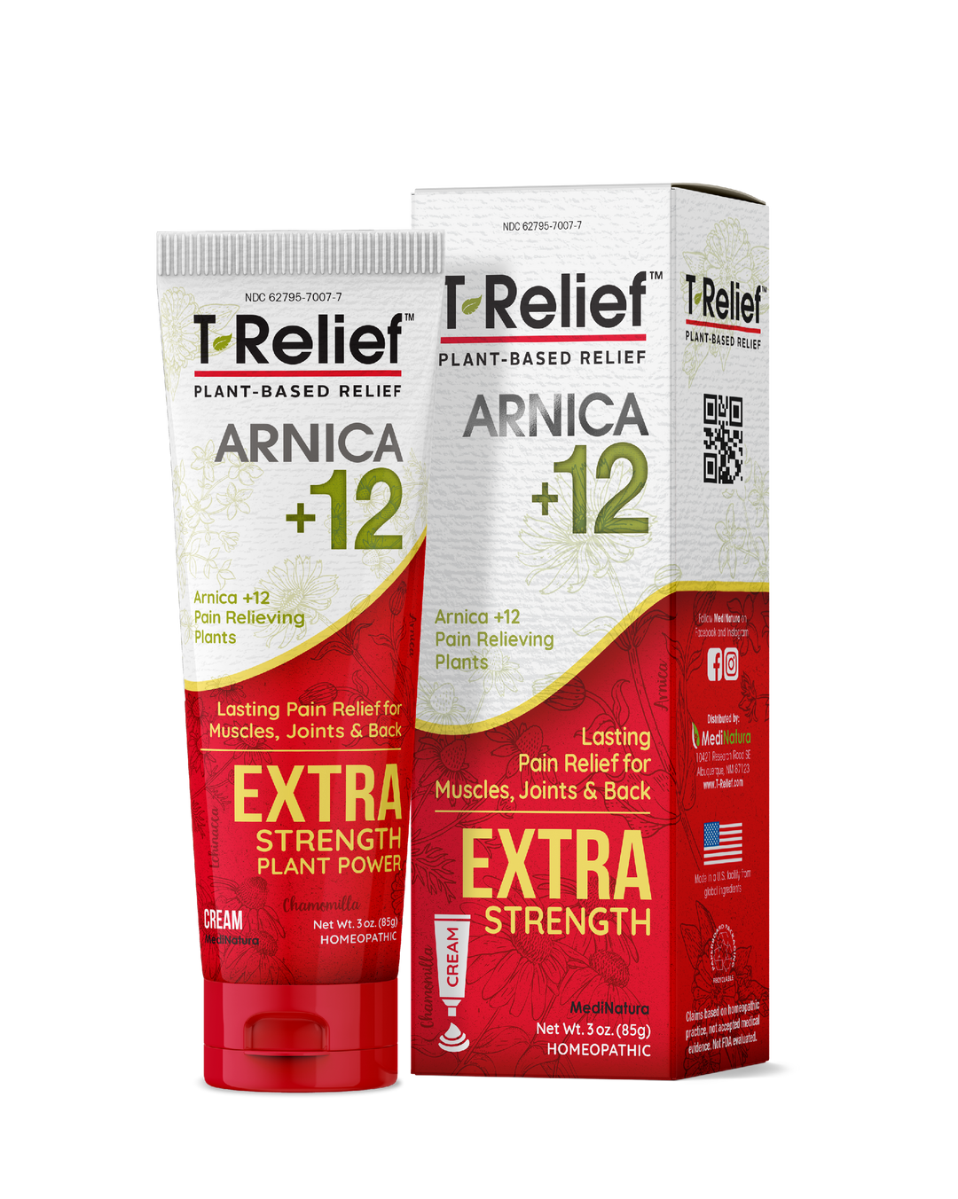 Medinatura T-Relief Extra Strength Pain Relief Cream 3 Oz
