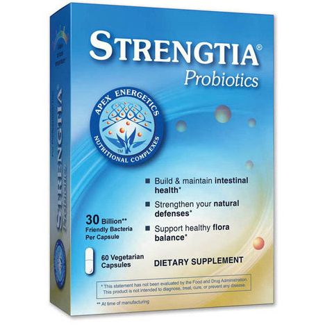 Apex Energetic Strengtia Probiotic 60 Capsules - K61 - B091D47M8D