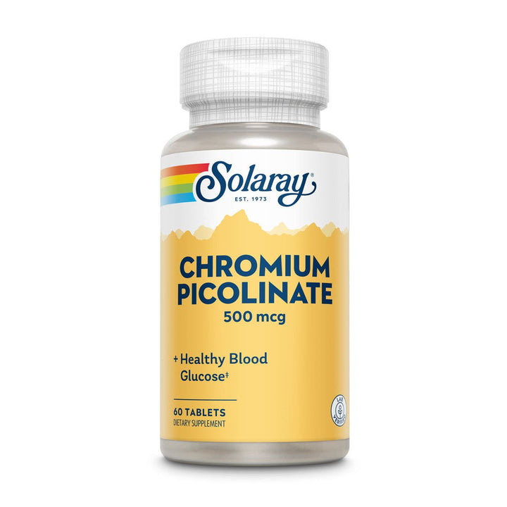 Solaray Chromium Picolinate 500mg 60 Tablets - 2 Pack