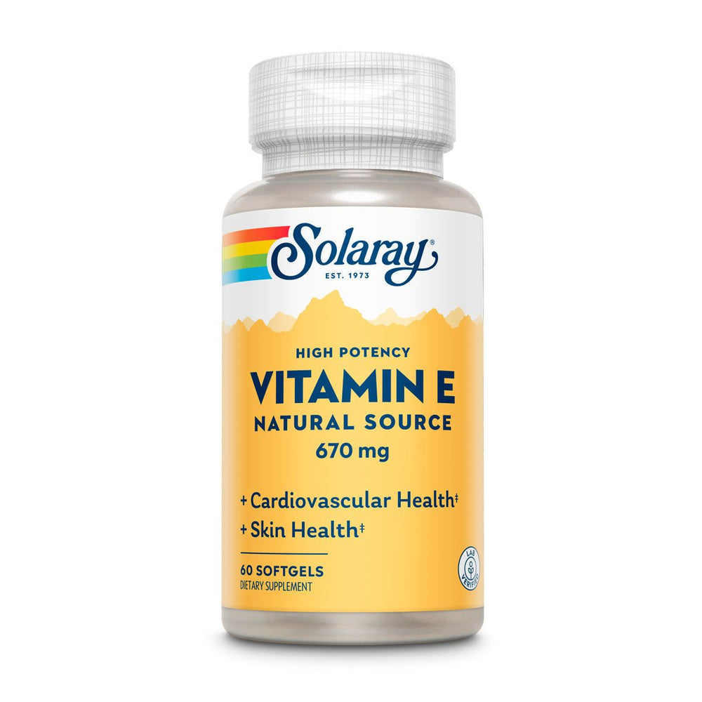 Solaray Vitamin E d-Alpha Tocopherol 60 Softgels
