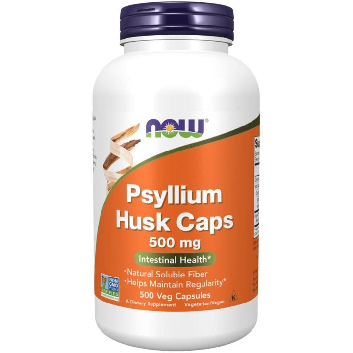 Now Foods Psyllium Husk 500 mg 500 Vcaps - 5972 - 5 Pack