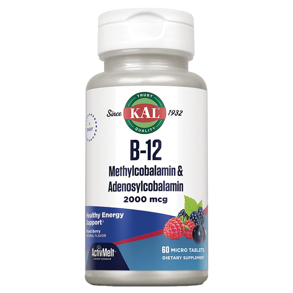 KAL B-12 Adenosylcobalamin Activmelt Strawberry 90 Micro Tablets  98882