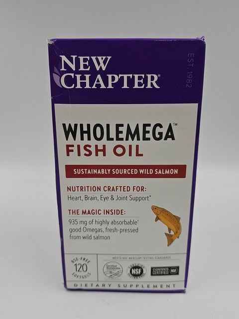 New Chapter Wholemega Whole Fish Oil 120 Softgels