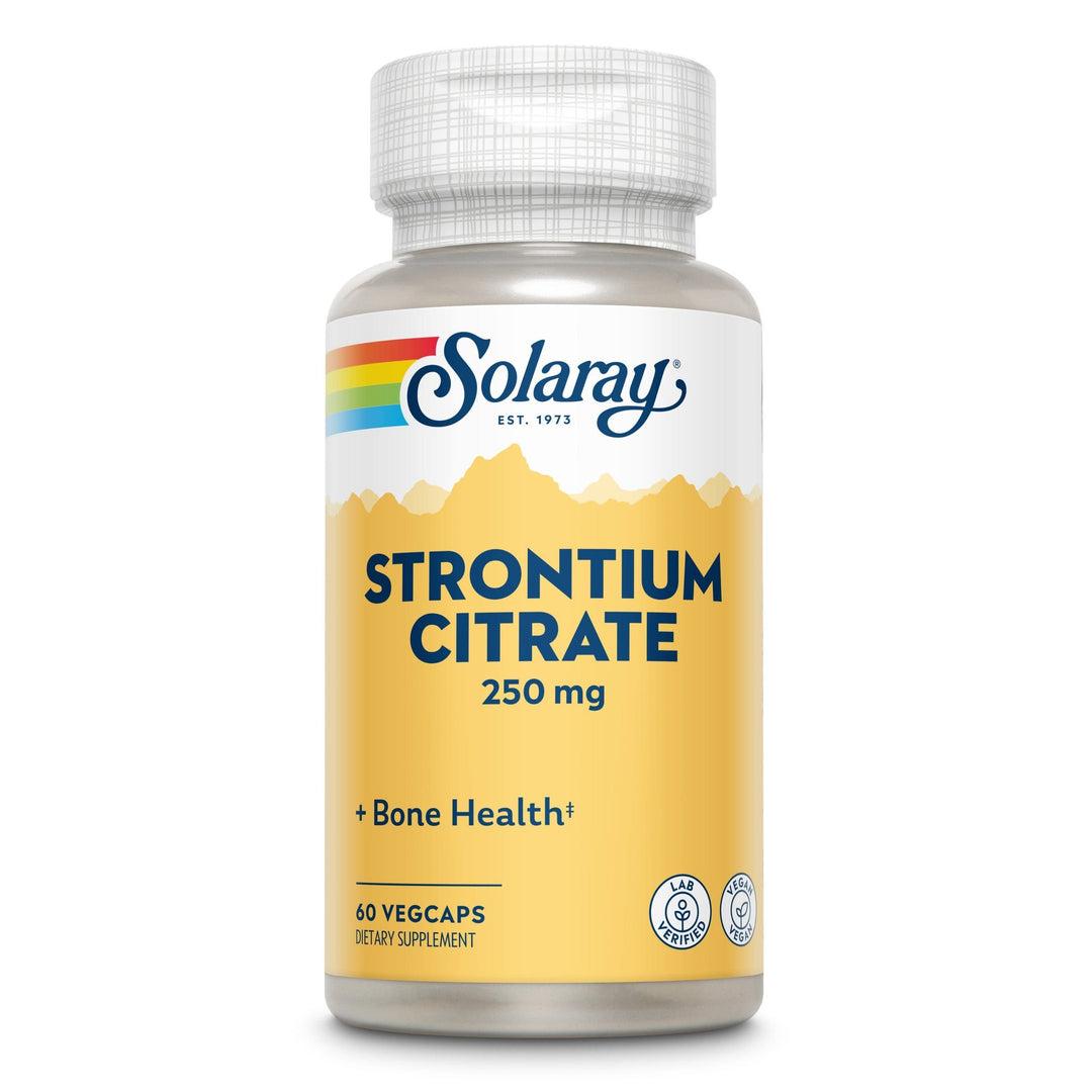 Solaray Strontium Citrate 250mg 60 Vcaps - 2 Pack